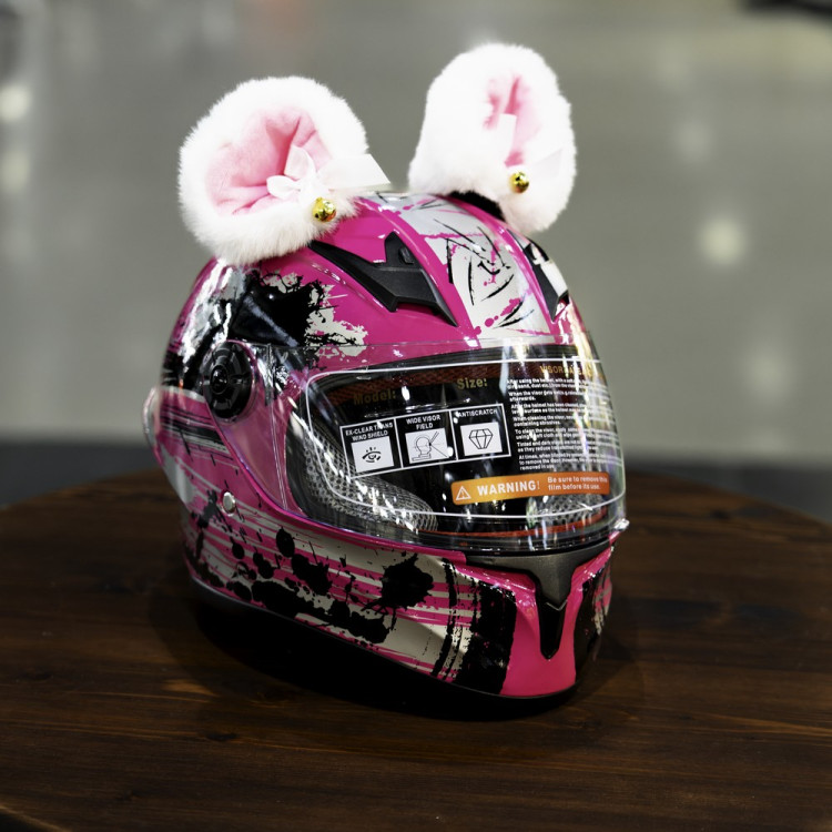 Белые ушки на шлем